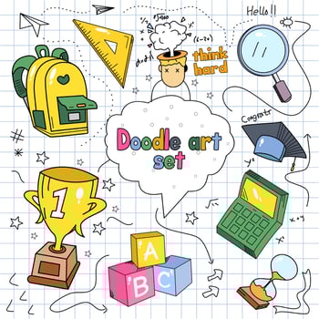 Illustration graphic vector of education, study and learning equipment
