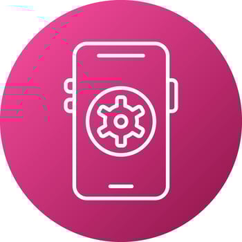 Mobile Settings Icon Style vector