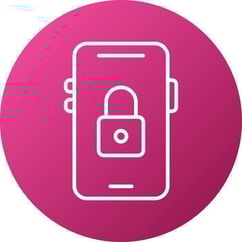 Mobile Lock Icon Style vector