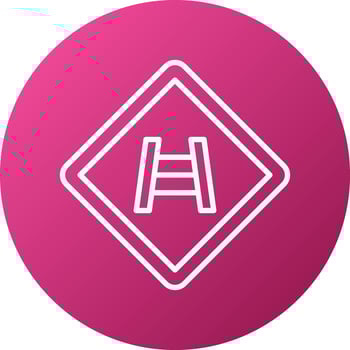 Railroad Crossing Icon Style vector