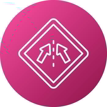 Keep In Lane Icon Style vector