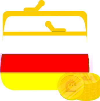 South Ossetia Flag vector