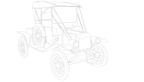 classic car design line art vector