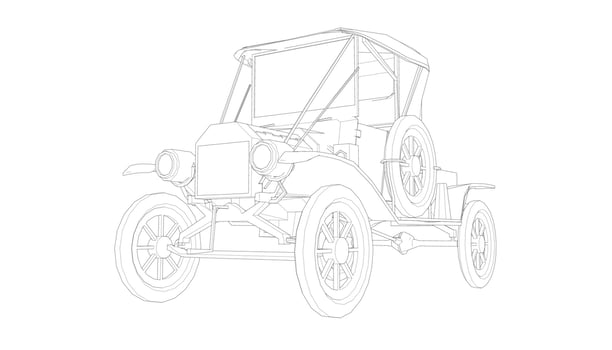 classic car design line art vector