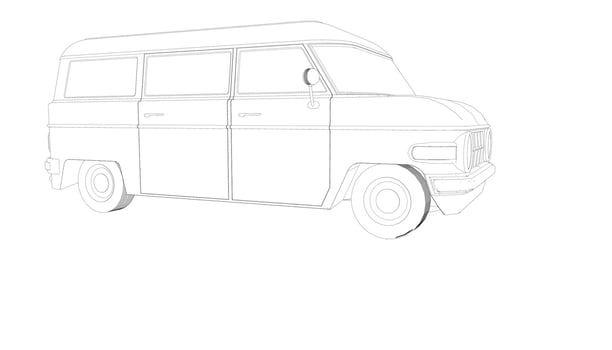classic car design line art vector