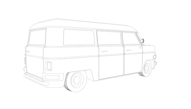 classic car design line art vector