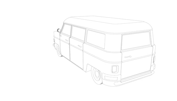 classic car design line art vector