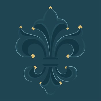 Fleur de lis. Medieval heraldry decoration - Vector