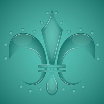 Fleur de lis. Medieval heraldry decoration - Vector