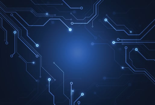 Abstract digital background with technology circuit board texture. Electronic motherboard illustration. Communication and engineering concept. Vector illustration