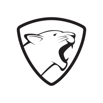 Lioness head logo design vector