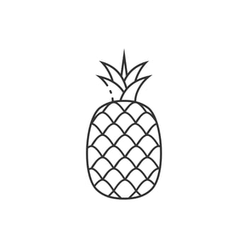 Outline icon of pineapple illustration. vector