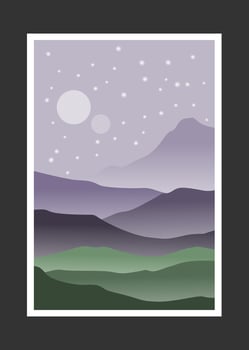 abstract mountain painting, Abstract background, Premium Vector