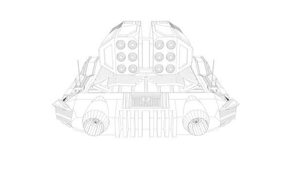 line art of military tanks vector