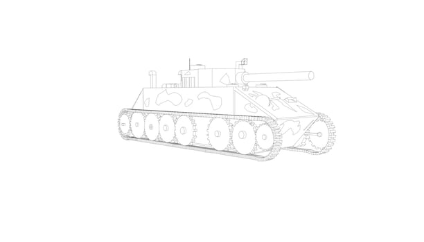 line art of military tanks vector