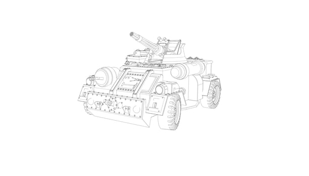 line art of military tanks vector