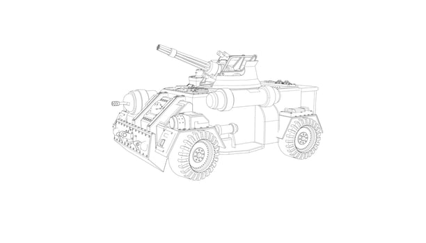 line art of military tanks vector