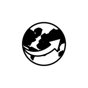 World, Earth, Global Solid Line Icon Vector Illustration Logo Template. Suitable For Many Purposes.