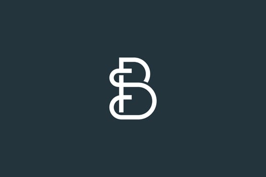 Minimal Letter SB or BS Logo Design Vector
