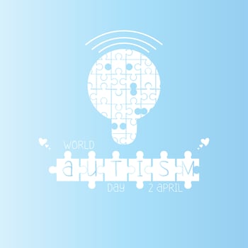 World Autism Awareness Day. April 2nd. Templates for cards, posters with text inscriptions. vector