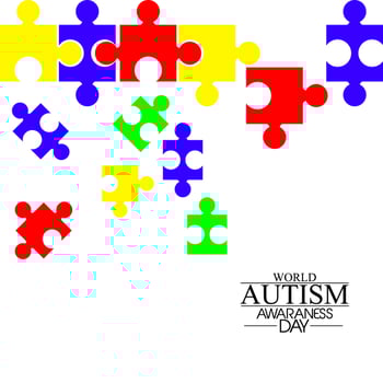 World Autism Awareness Day. Autism awareness concept. Medical flat illustration in bright colors vector