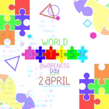 World Autism Awareness Day. Autism awareness concept. Medical flat illustration in bright colors vector