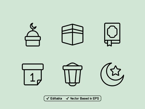 Ramadhan and Islam icon pack vector