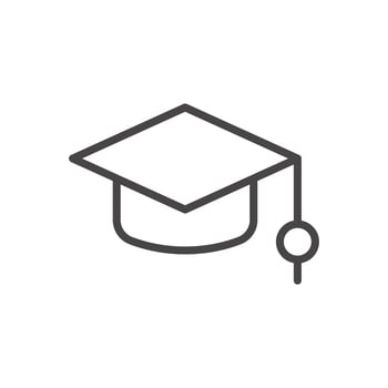 Graduation Cap premium icon sign symbol vector