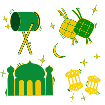 Vector for cute Ramadan doolde
