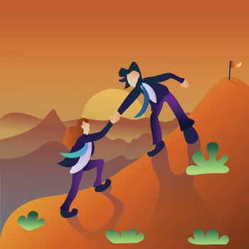 Business need teamwork cooperation vector