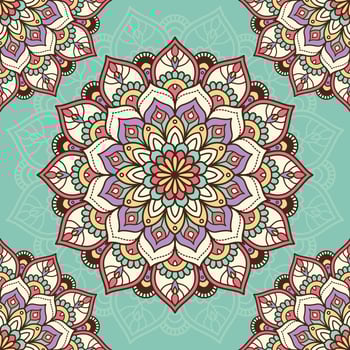 Colorful Seamless Mandala Pattern vector