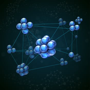 Vector illustration of Molecules background