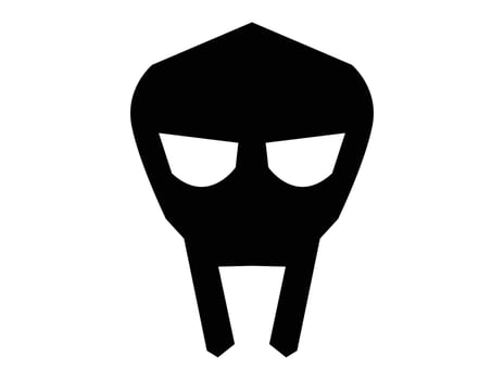 gladiator roman mask symbol logo vector
