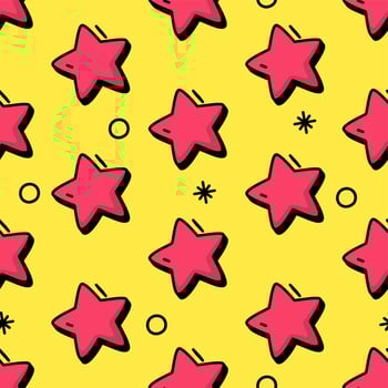 Retro style pattern stars on a yellow background shopping concept Vector illustration