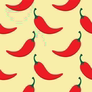 chili seamless pattern flat design vector illustration
