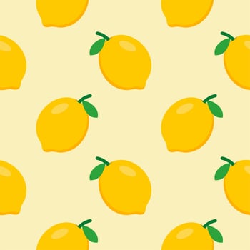 lemon seamless pattern flat design vector illustration