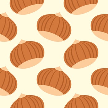 hazelnut seamless pattern flat design vector illustration