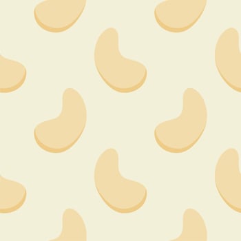 cashew flat design seamless pattern. Vector illustration of art. Vintage background. Kitchen and restaurant design for fabrics, paper