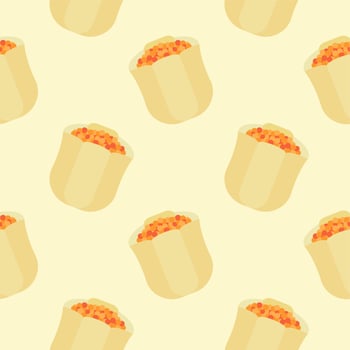 dumpling seamless pattern flat design vector illustration