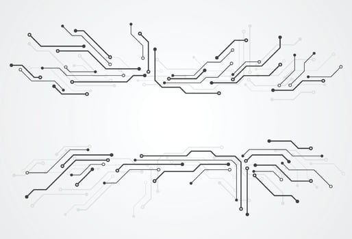 Abstract digital background with technology circuit board texture. Electronic motherboard illustration. Communication and engineering concept. Vector illustration
