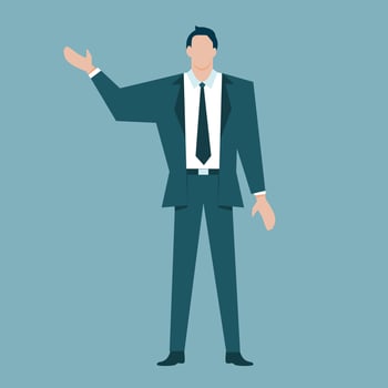 Business man working. vector