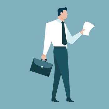 Business man working. vector