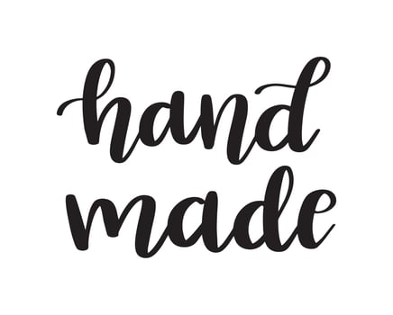 Hand made modern calligraphy. Hand drawn lettering phrase. Stylish logo, emblem for product packaging, shop, website, blog. vector