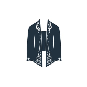 women's suit icon in trendy flat style isolated on white background.  women's dress symbol for web and mobile app. vector
