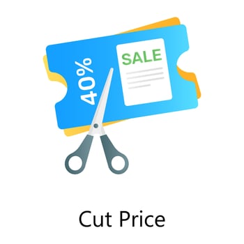 Shopping discount sale, gradient vector of cut price vector design