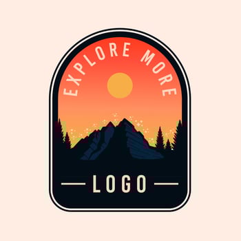 Vintage Adventure Badge Logo vector