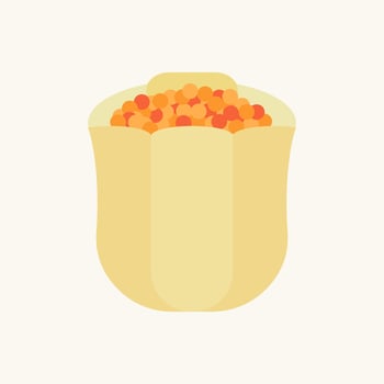 im sum, traditional Chinese dumplings, Asian food vector illustration.