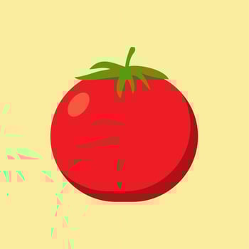 tomato flat design. can be used in restaurant menu, cooking books and organic farm label. Healthy food. Tasty vegan . Organic product. Culinary ingredient. Detailed vector design