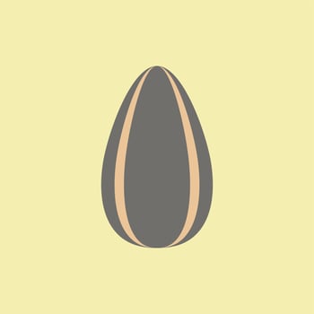 sunflower seeds flat design. can be used in restaurant menu, cooking books and organic farm label. Healthy food. Tasty vegan . Organic product. Culinary ingredient. Detailed vector design