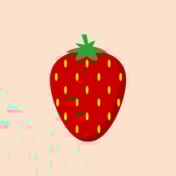 strawberry flat design vector illustration. Strawberry flat icon icon. Red fruit symbol. Farm sign. Logo design element